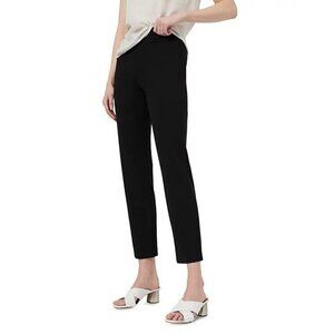 ARMANI COLLEZIONI Black Stretch Mid Rise Skinny Ankle Pants Trousers